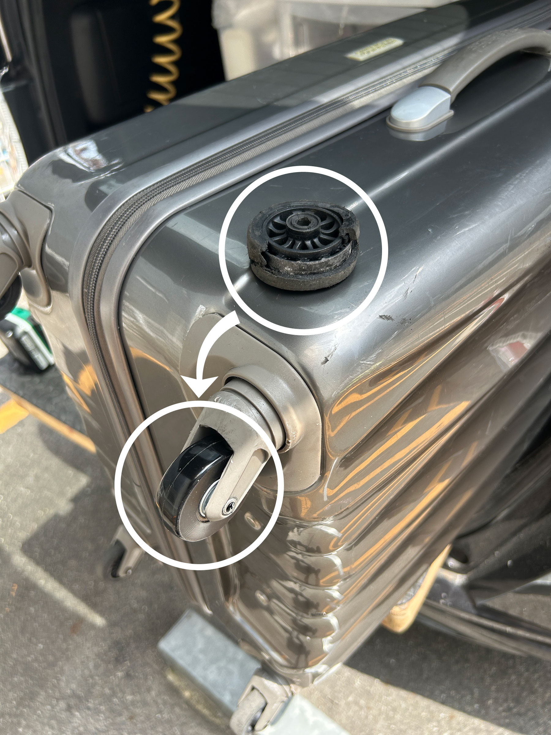 スーツケース修理